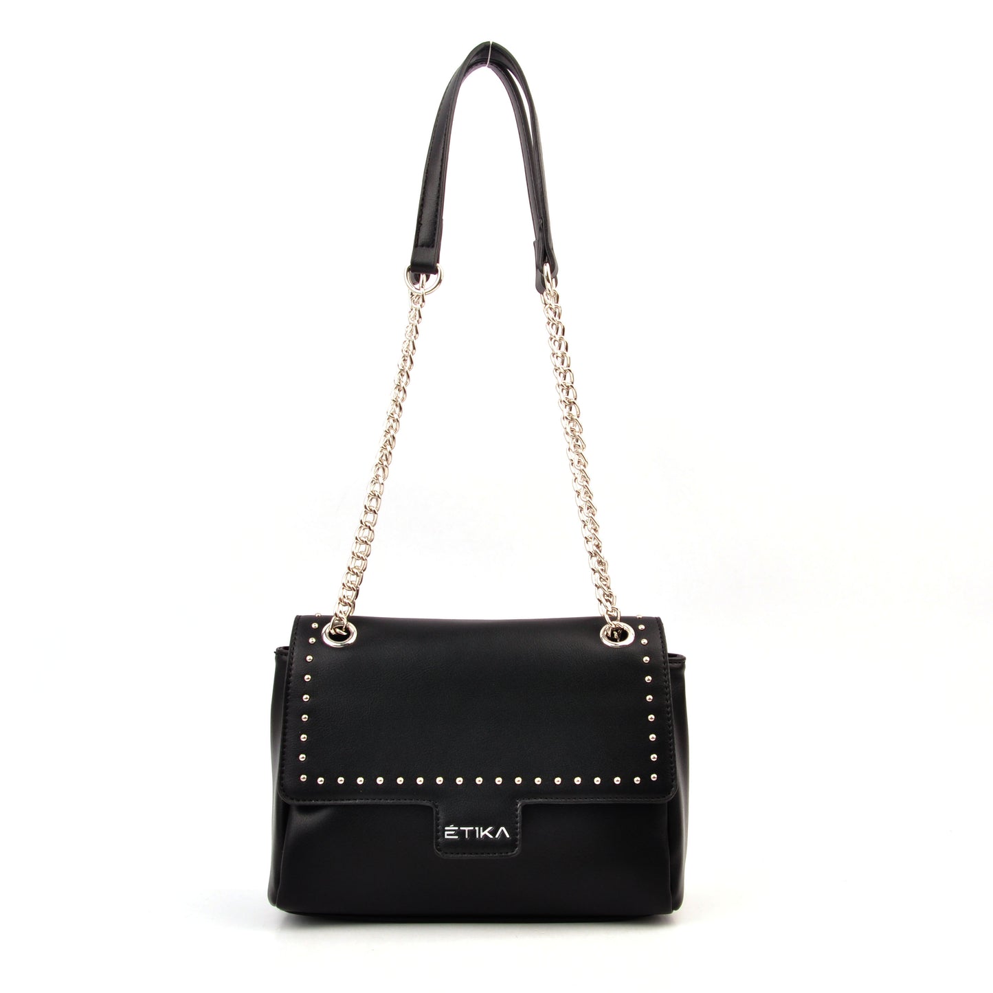 BOLSO DE MUJER DETALLES BRILLANTES ETIKA LAUREN 01 B30101 NEGRO