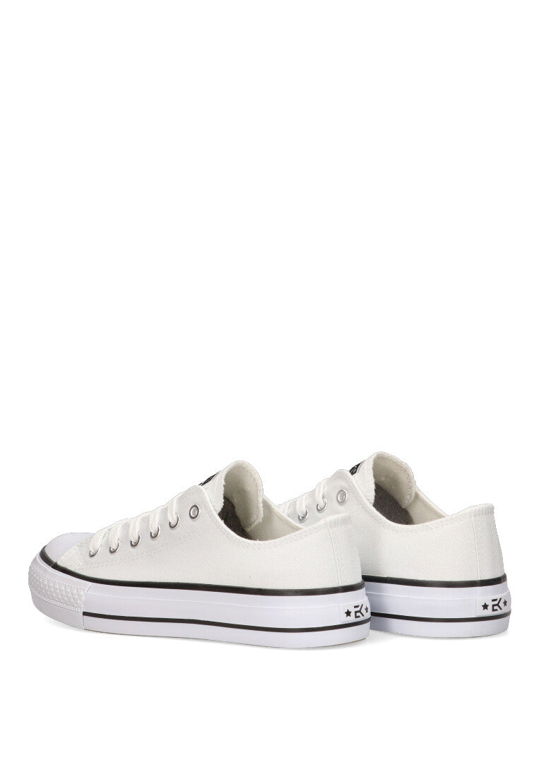 ZAPATILLA LONA BAJO ARASHI 01 BLANCO EN PLANO PARA MUJER