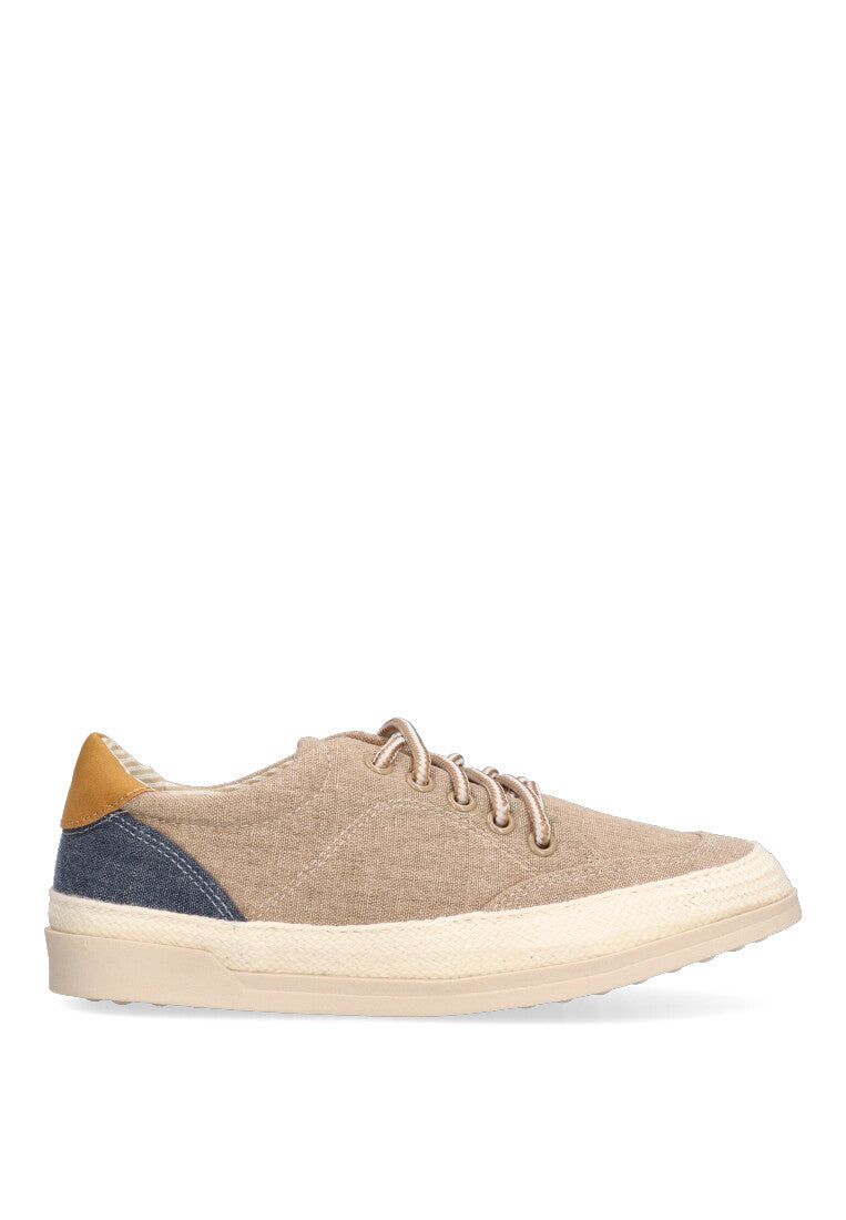 BLUCHER LONA TRICOLOR GUINCHO COLOR BEIGE PARA NIyO