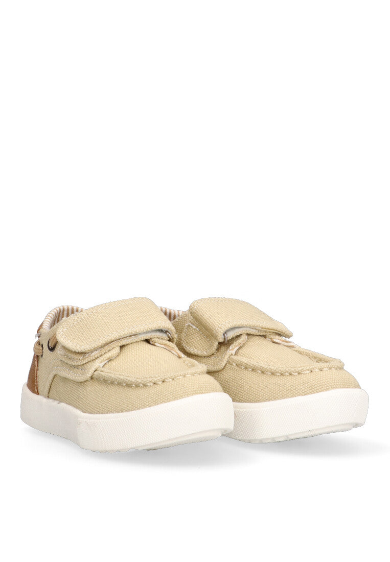 NAUTICO LONA VELCRO FRADES COLOR BEIGE NIyO