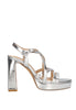SANDALO CINTURINO INCROCIATO 90012 FERRERA ARGENTO DONNA Plata