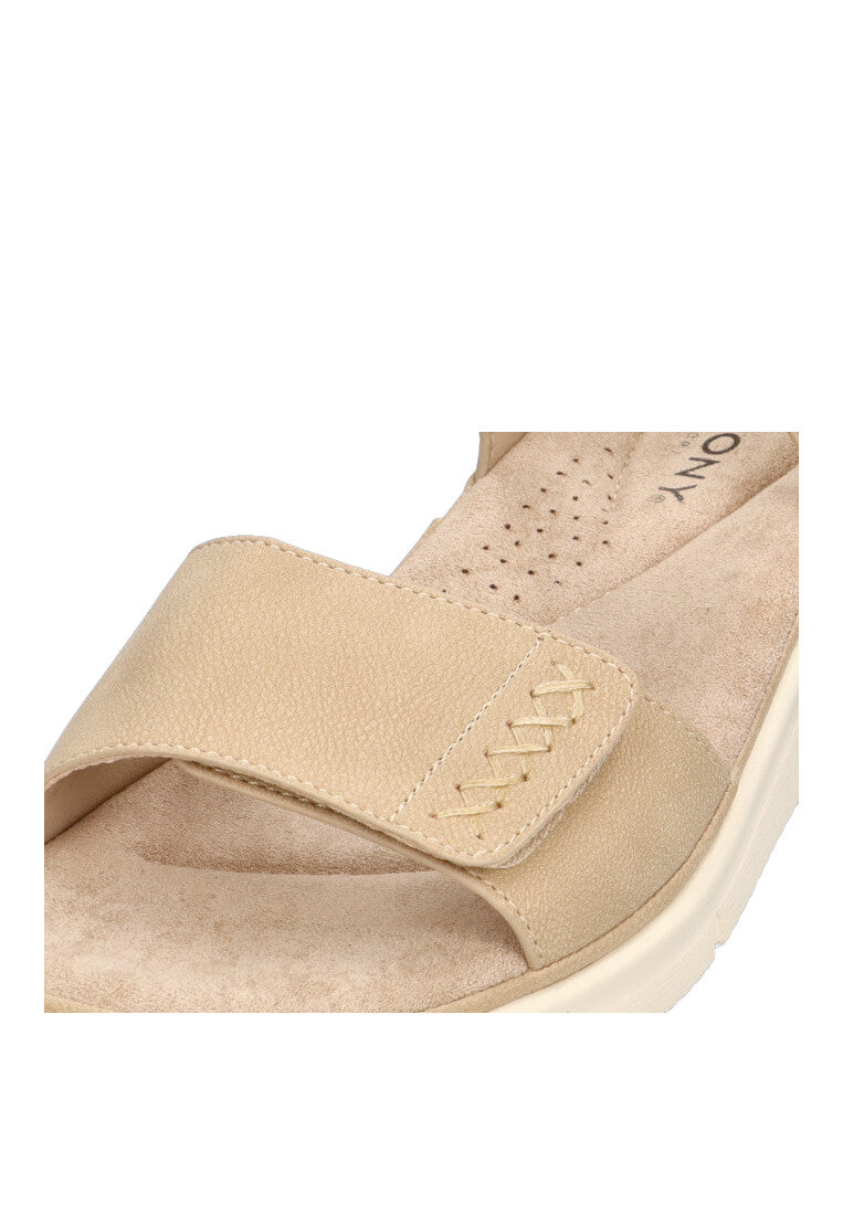 SANDALIA COSTURAS VELCRO ARMONY 41009 TEGUISE COLOR TAUPE MUJER