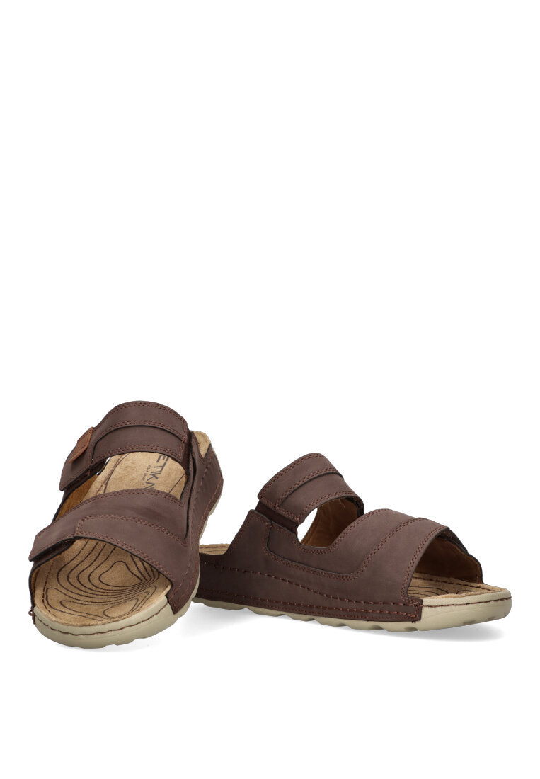 SANDALIA DOBLE VELCRO ETIKA EN PORTER 41014 HOMBRE MARRON