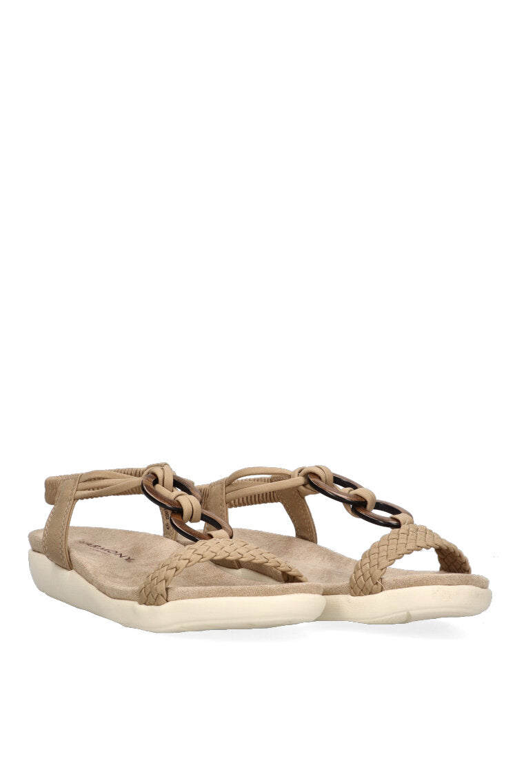 SANDALIA ABALORIO ARMONY EGREMNI 41002 MUJER BEIGE