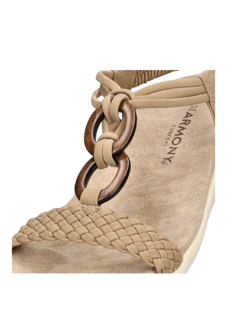 SANDALIA ABALORIO ARMONY EGREMNI 41002 MUJER BEIGE