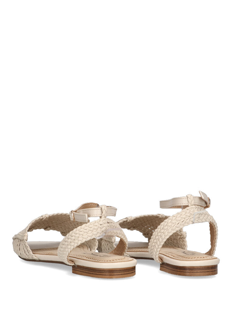 SANDALIA PLANA 10018 BELCAIRE BEIGE MUJER