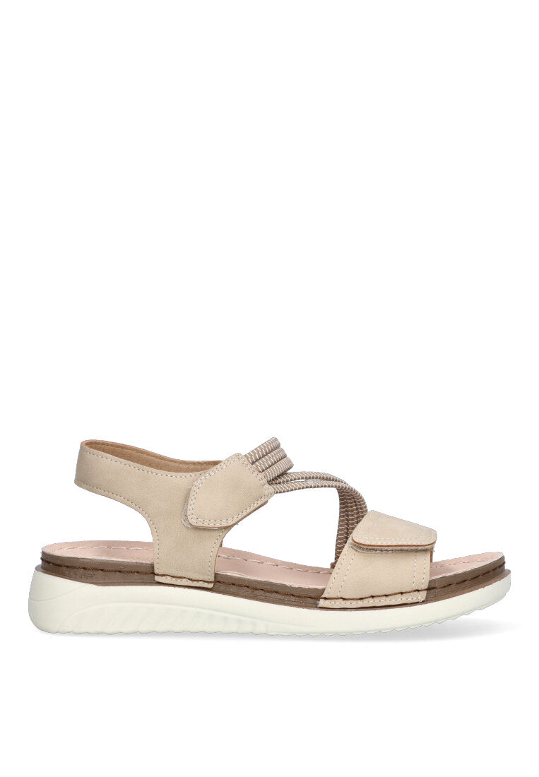 SANDALIA ARMONY TIRAS CRUZADAS 41022 MUJER BEIGE