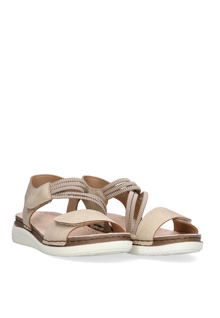 SANDALIA ARMONY TIRAS CRUZADAS 41022 MUJER BEIGE