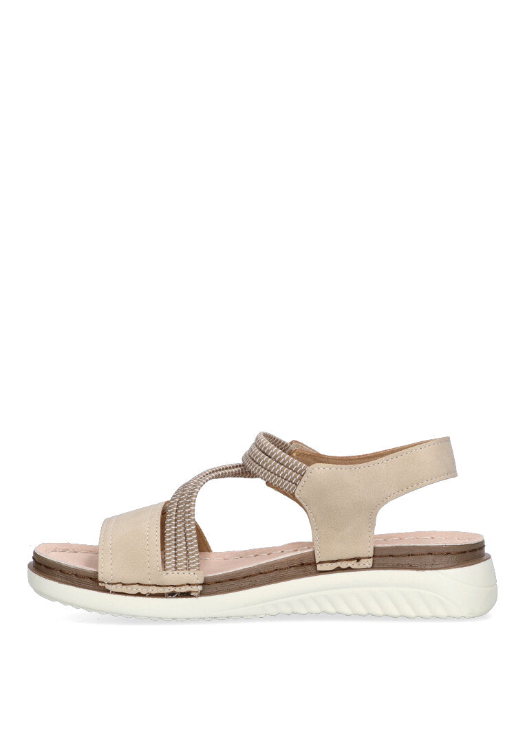 SANDALIA ARMONY TIRAS CRUZADAS 41022 MUJER BEIGE