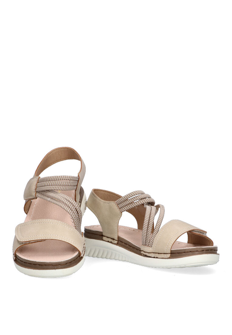 SANDALIA ARMONY TIRAS CRUZADAS 41022 MUJER BEIGE