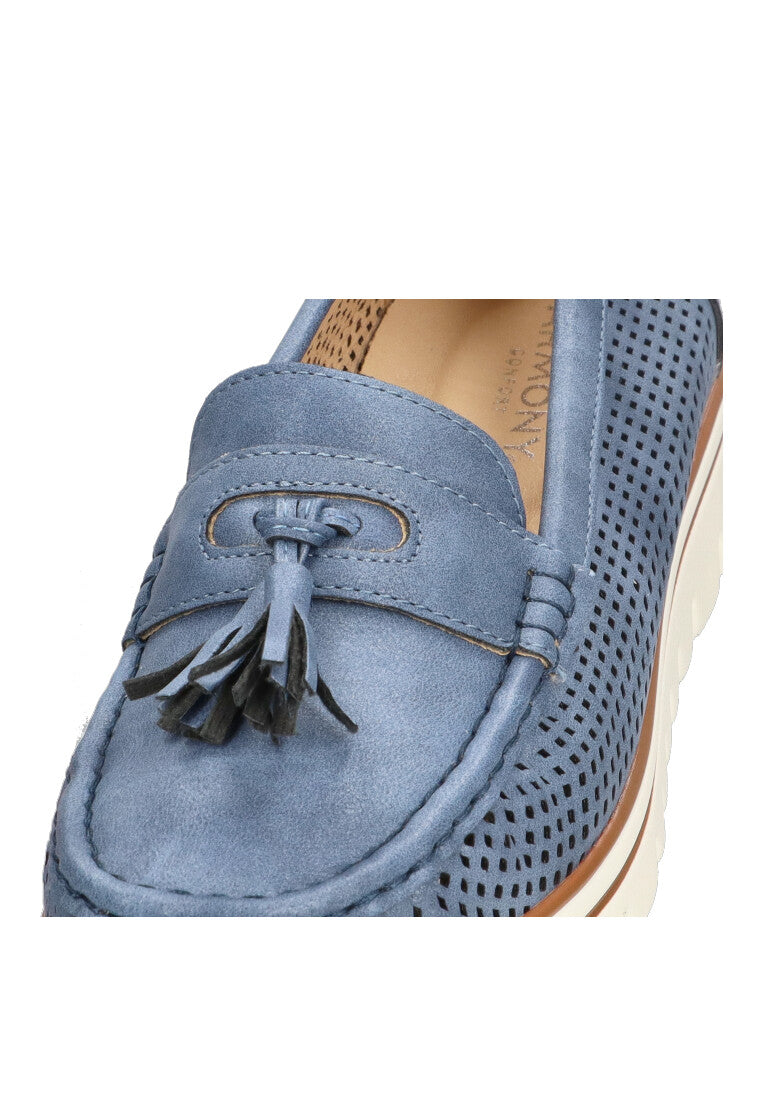 MOCASIN CALADO MUJER ARMONY 68004 LUANCO AZUL