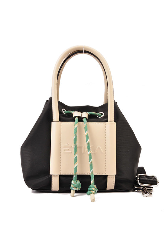 BOLSO CORDONES CASUAL ETIKA MARLENE 01 B30110 NEGRO