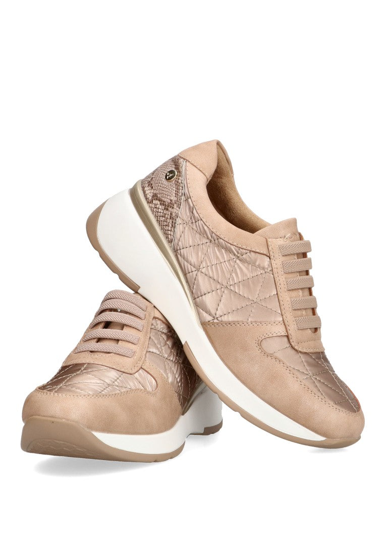 DEPORTIVAS ACOLCHADAS CON ELASTICOS MUJER ARMONY ANGERA 50219 TAUPE