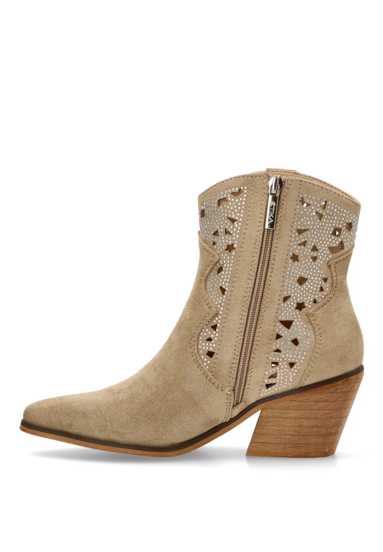 BOTIN CALADO DE BRILLOS BALOS 01 31120 ETIKA MUJER TAUPE