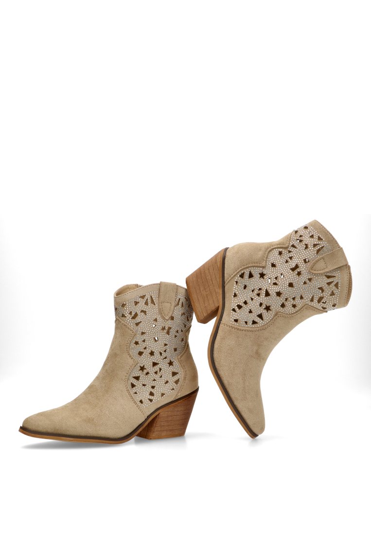 BOTIN CALADO DE BRILLOS BALOS 01 31120 ETIKA MUJER TAUPE