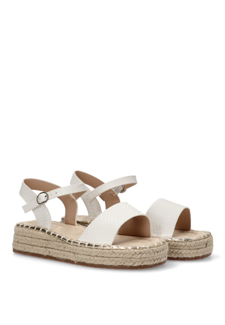 SANDALIA ESPARTO AMBOLO 13718 ETIKA NIyA BLANCO