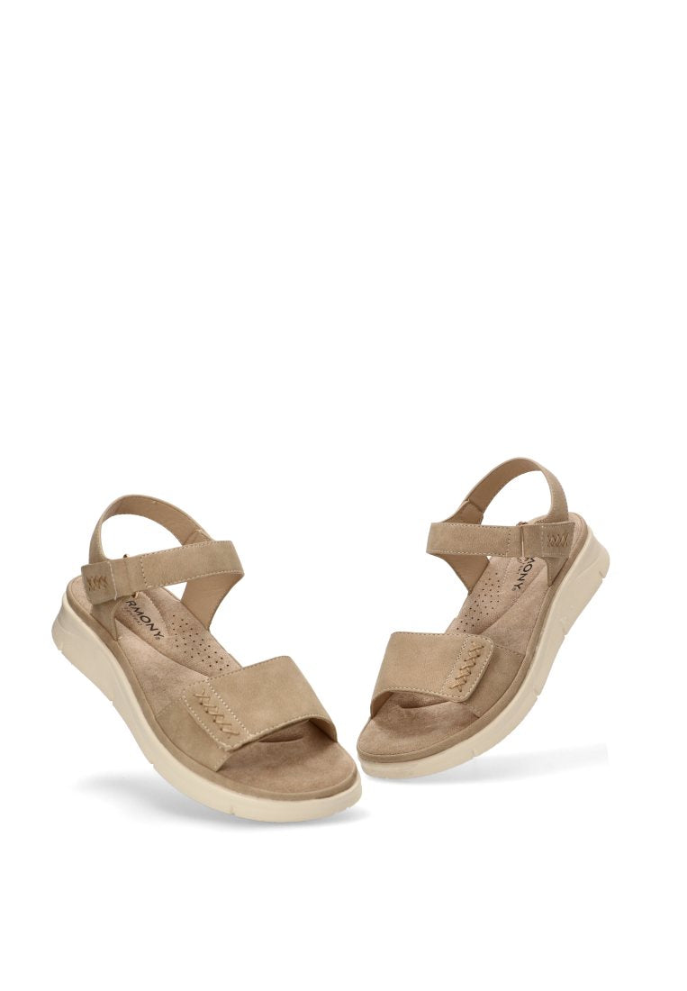 SANDALIA VELCRO TEGUISE 41009 ARMONY MUJER TAUPE