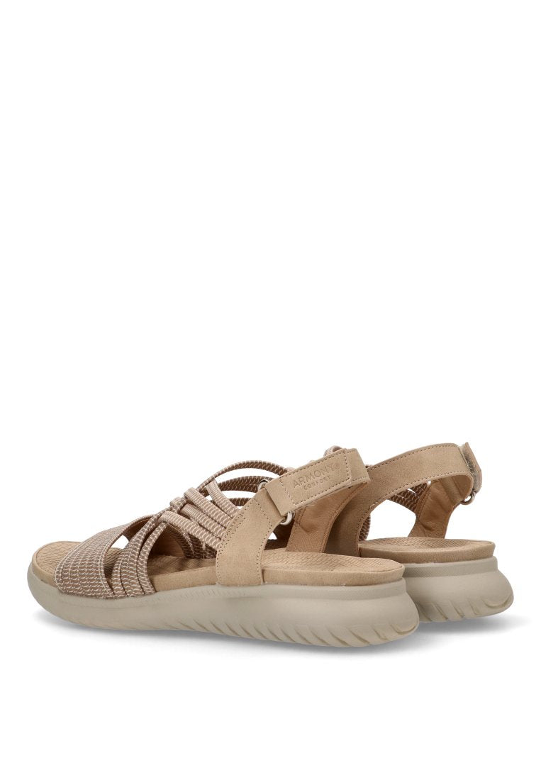 SANDALIA CONFORT CRUZADA BATELES 40009 ARMONY MUJER BEIGE
