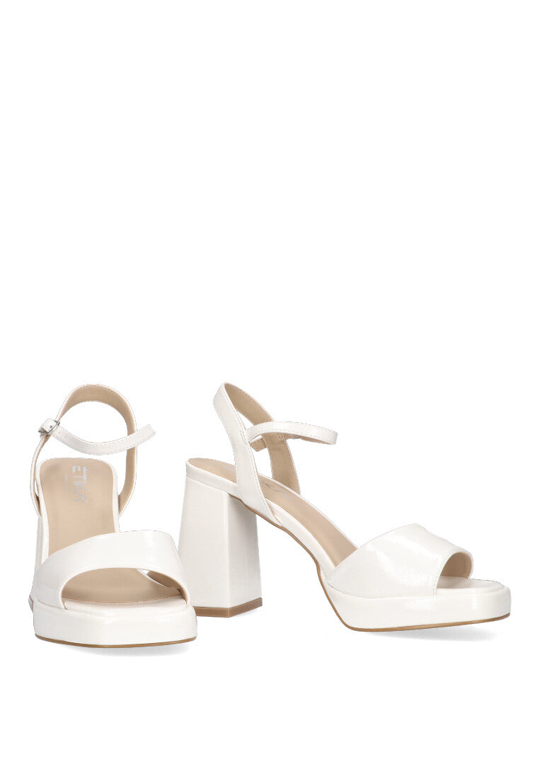 SANDALIA TACON CHAROL 90006 ETIKA BETLEM COLOR BLANCO MUJER