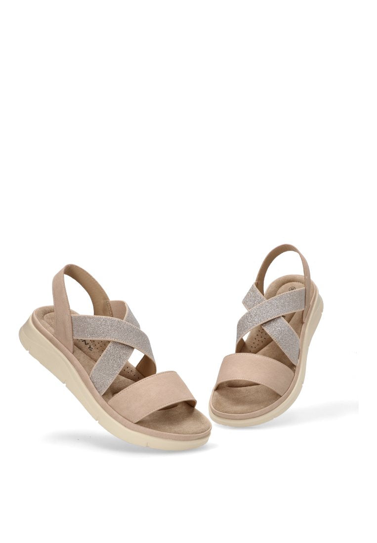 SANDALIA CRUZADA BERCHIDA 41008 ARMONY MUJER BEIGE