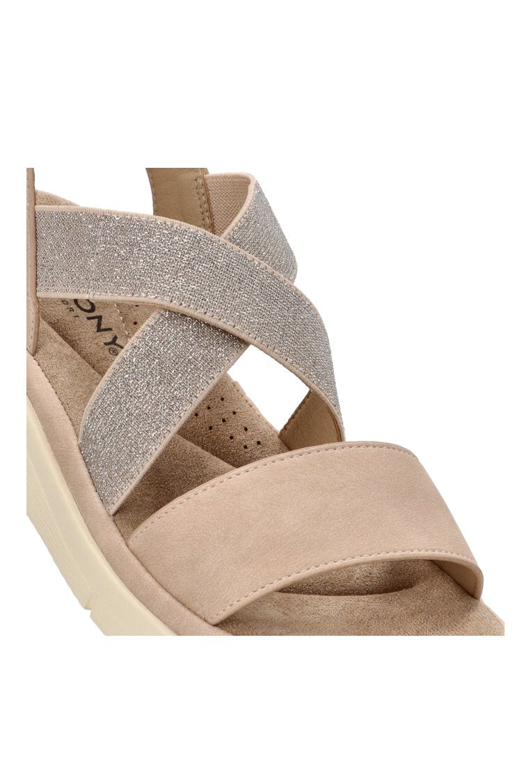 SANDALIA CRUZADA BERCHIDA 41008 ARMONY MUJER BEIGE