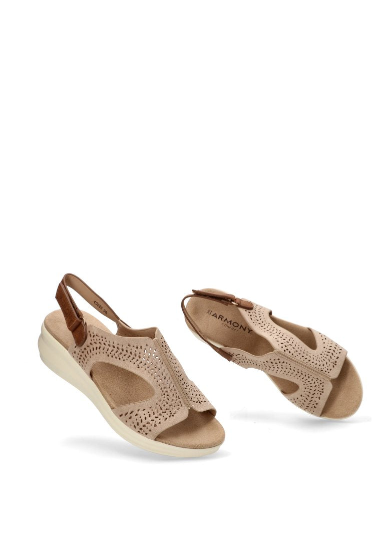 SANDALIA CALADA PALMIRA 40005 ARMONY MUJER BEIGE