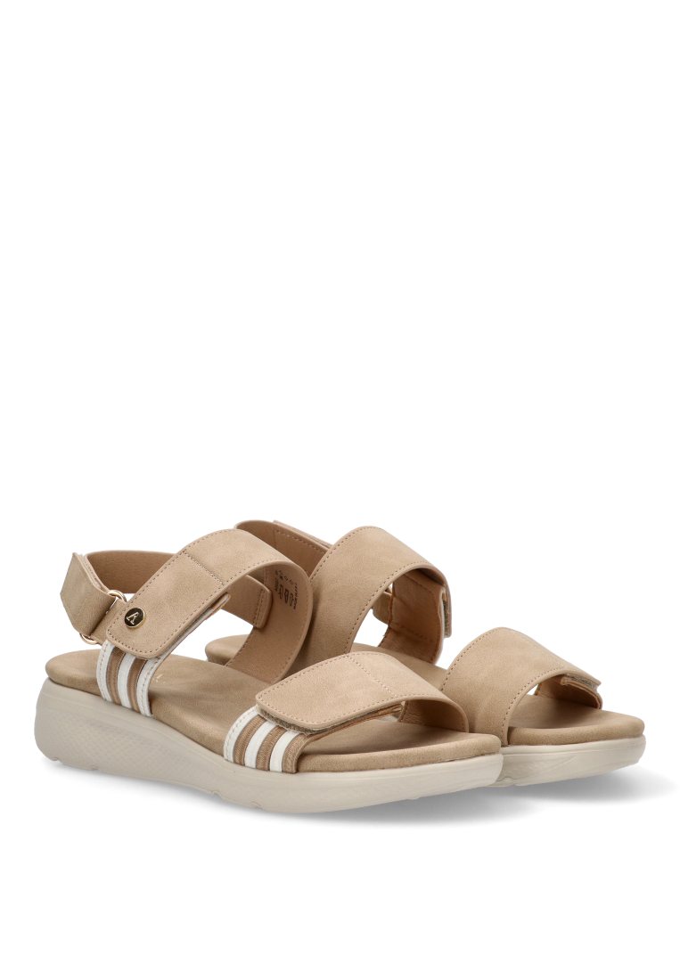 SANDALIA VELCRO ZAHORA 40007 ARMONY MUJER BEIGE