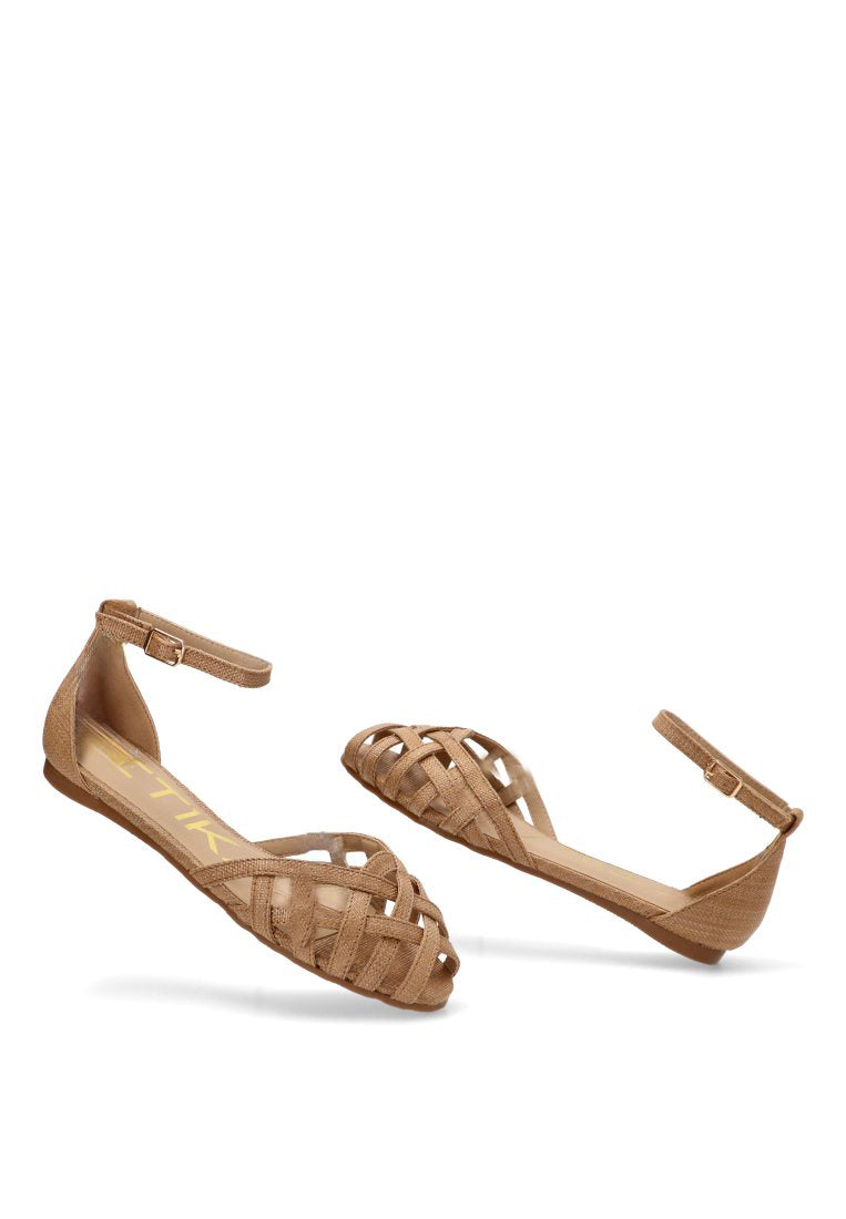 SANDALIA PLANA ROMANA GRAN 10124 ETIKA MUJER CAMEL