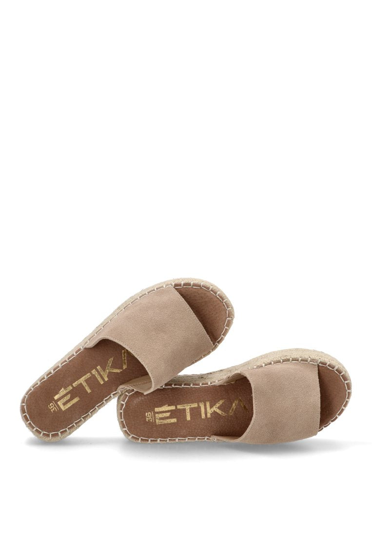 SANDALIA DE PALA ABAMA 10056 ETIKA MUJER BEIGE