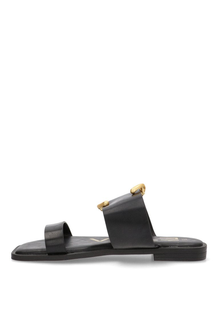 SANDALIA PLANA HEBILLA SILVEIRA 10049 ETIKA MUJER NEGRO