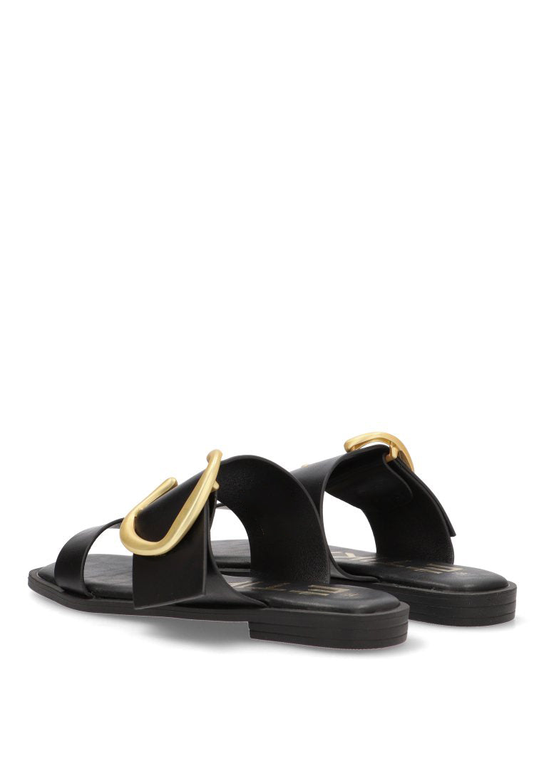 SANDALIA PLANA HEBILLA SILVEIRA 10049 ETIKA MUJER NEGRO