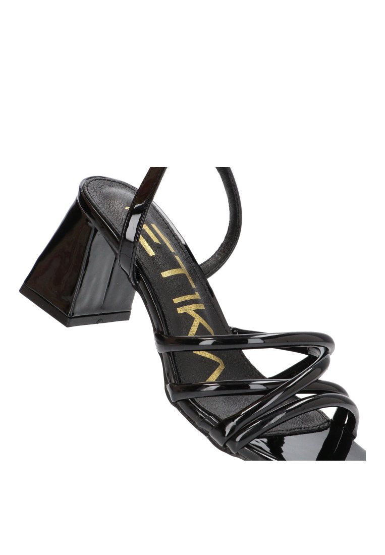 SANDALIA TIRAS CHAROL SALADETA 90005 ETIKA MUJER NEGRO