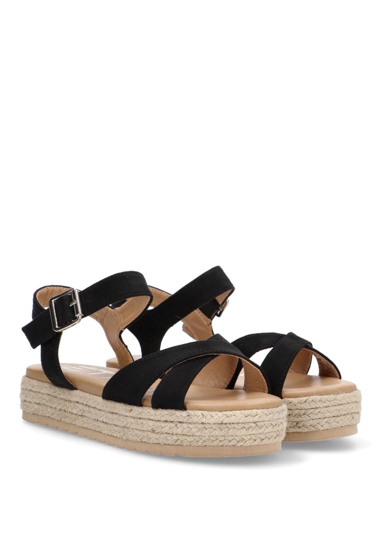 SANDALIA CRUZADA AGULLA 10060 ETIKA MUJER NEGRO