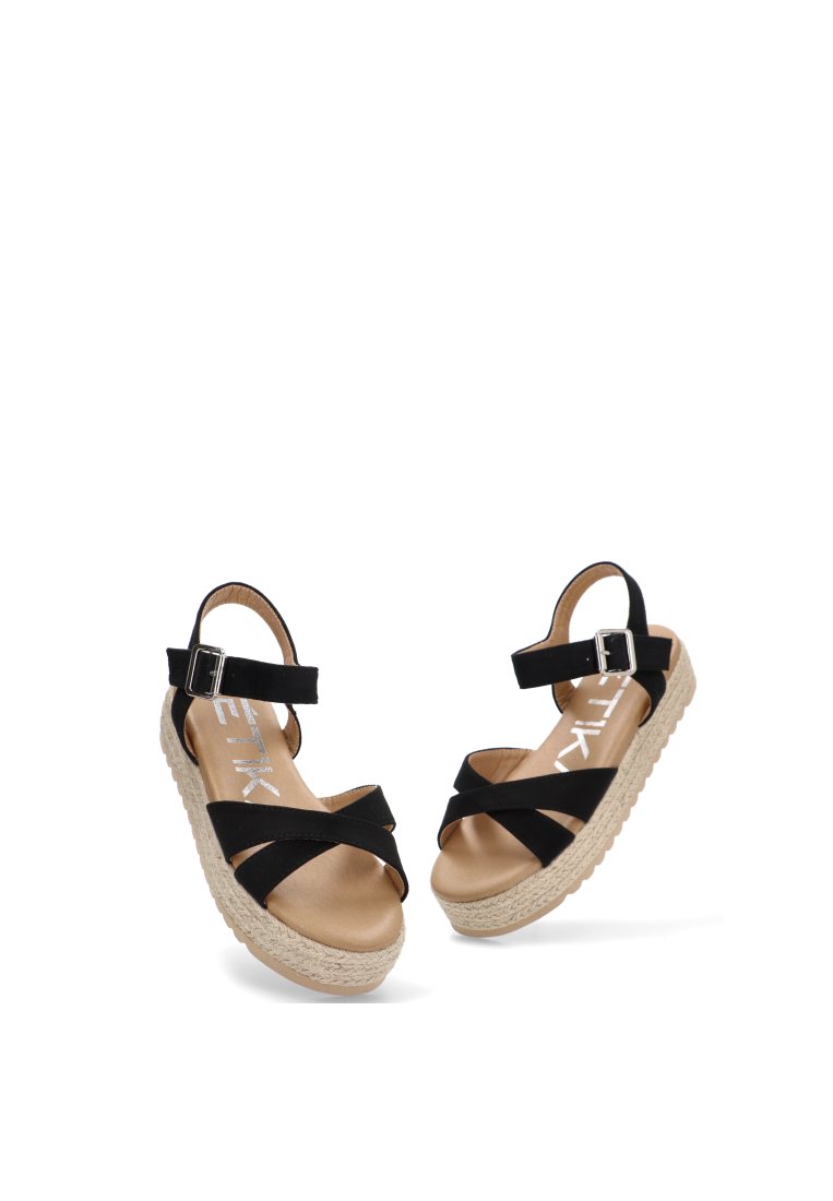 SANDALIA CRUZADA AGULLA 10060 ETIKA MUJER NEGRO