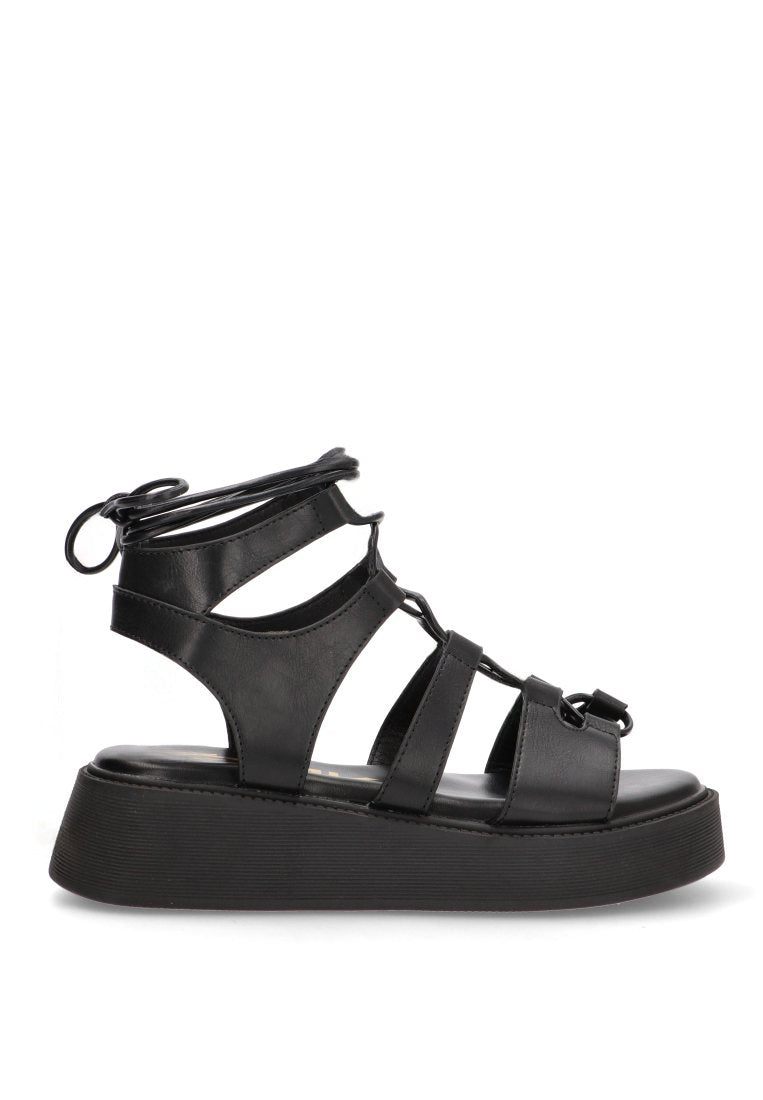SANDALIA TIRAS 10073 ETIKA MUJER NEGRO