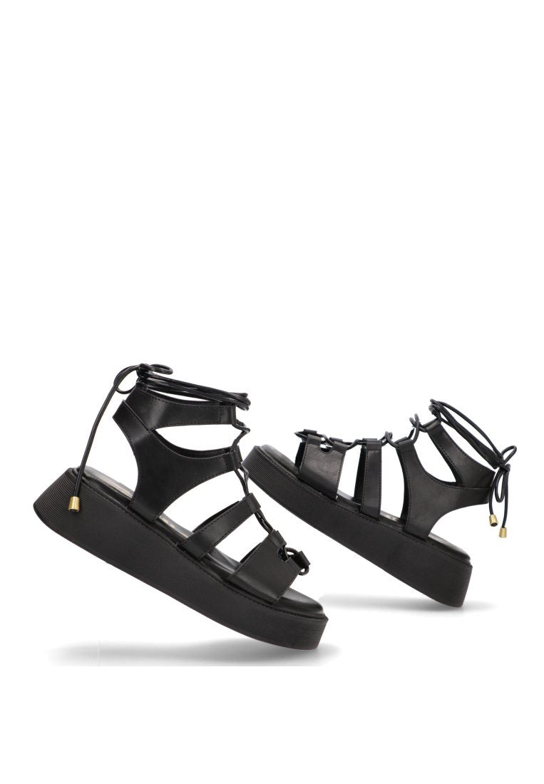 SANDALIA TIRAS 10073 ETIKA MUJER NEGRO