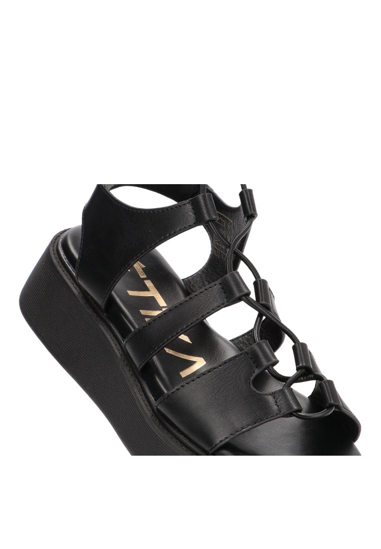SANDALIA TIRAS 10073 ETIKA MUJER NEGRO