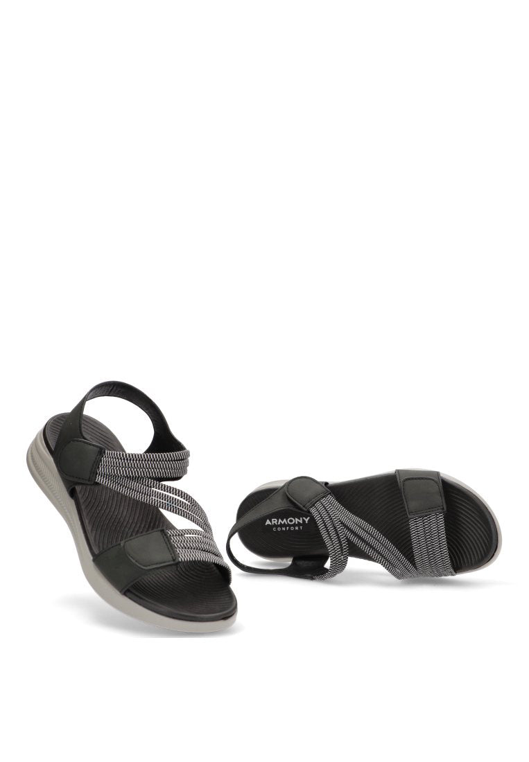 SANDALIA ARMONY TIRAS ENSENADA 41018 ARMONY MUJER NEGRO