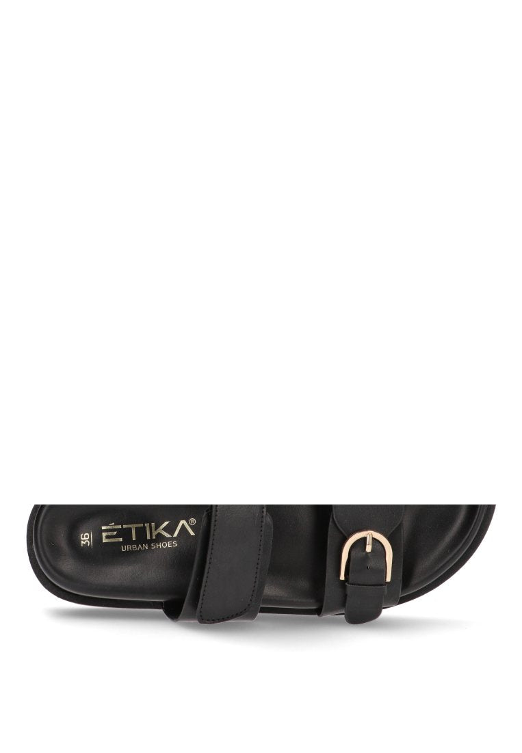 SANDALIA HEBILLA CANOVAS 01 10066 ETIKA MUJER NEGRO