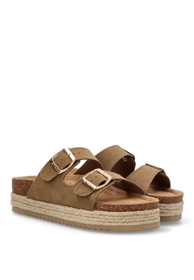 SANDALIAS BIO PISO DOBLE GALIOTA 10061 ETIKA MUJER TAUPE