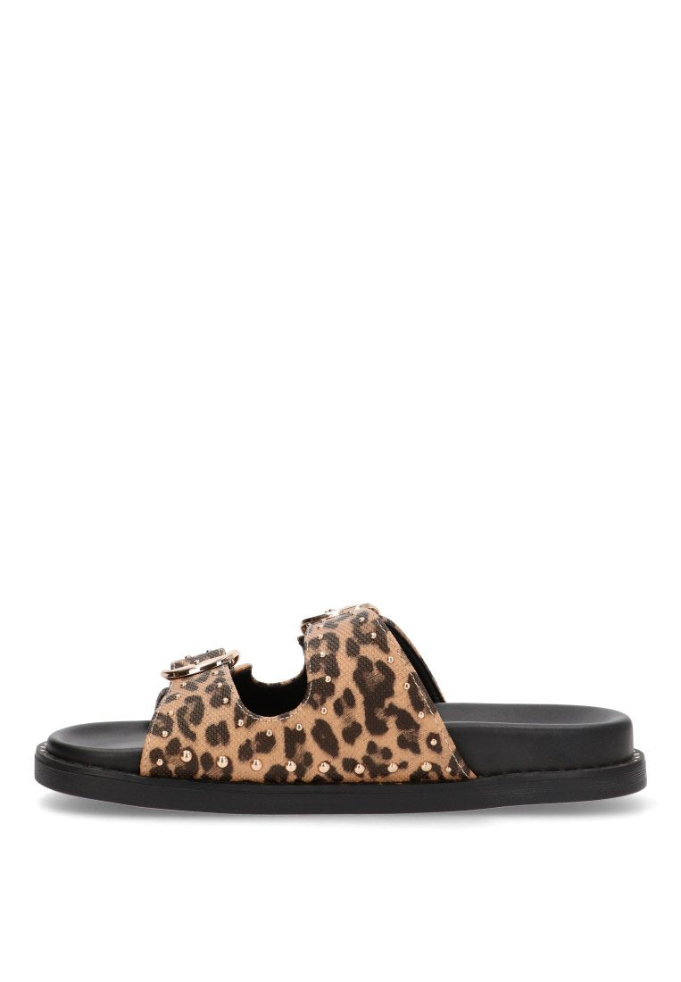SANDALIA DE TACHAS YAROS 10072 ETIKA MUJER LEOPARDO