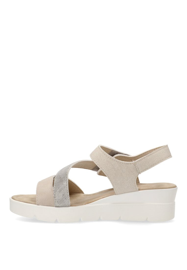 SANDALIA VELCRO CRUZADA PALMONES 40006 ARMONY MUJER BEIGE