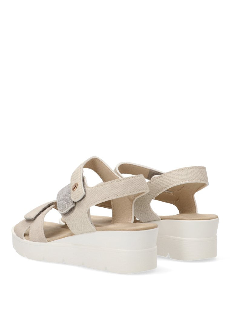 SANDALIA VELCRO CRUZADA PALMONES 40006 ARMONY MUJER BEIGE
