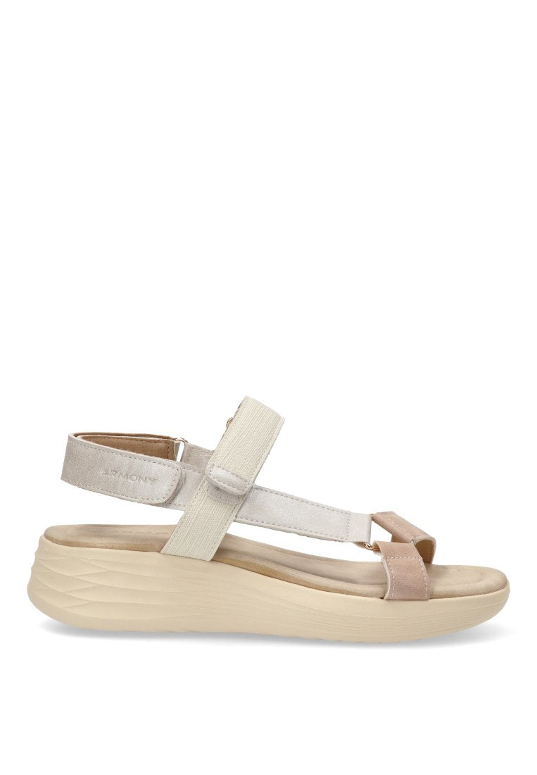 SANDALIA CALIFORNIANA VELCRO MAGALUF 40004 ARMONY MUJER BEIGE
