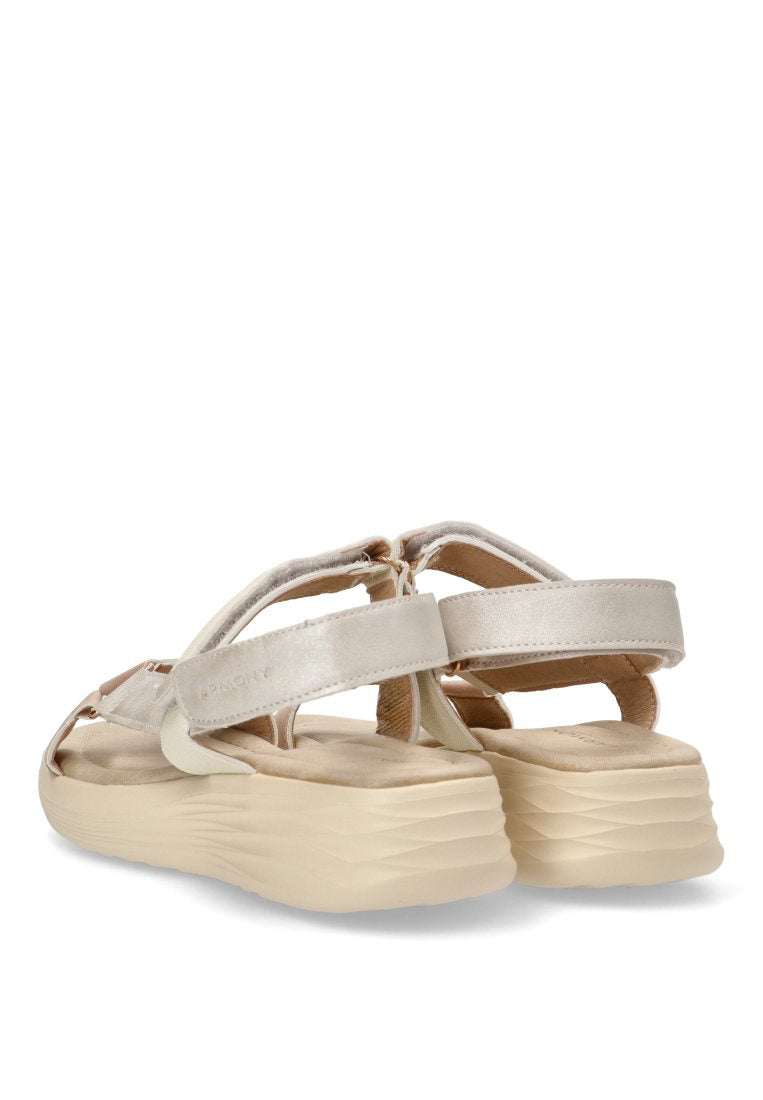 SANDALIA CALIFORNIANA VELCRO MAGALUF 40004 ARMONY MUJER BEIGE