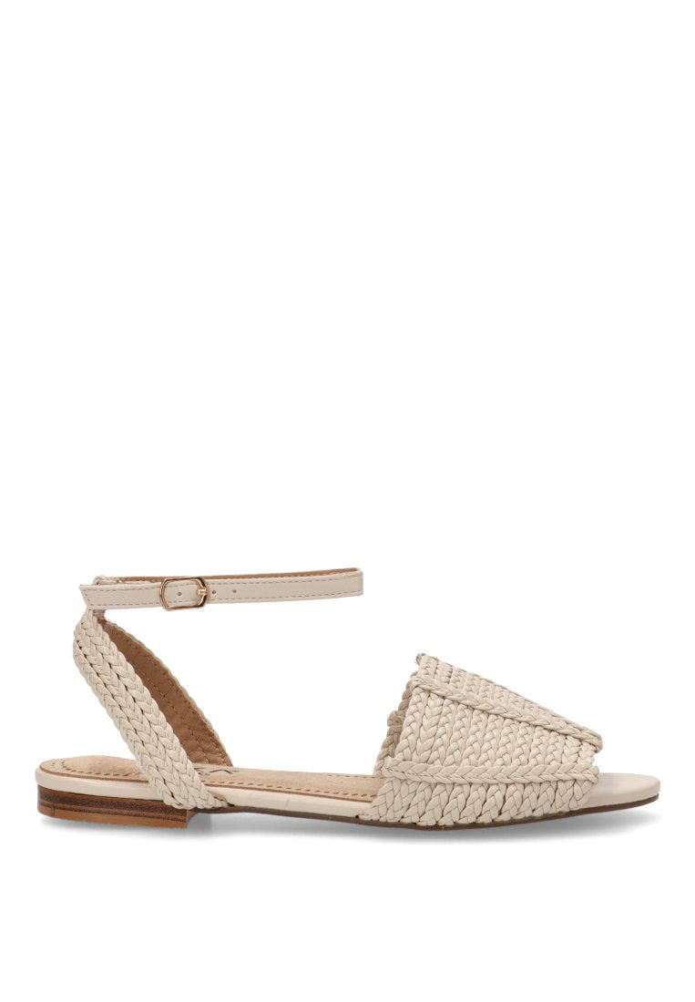 SANDALIA PLANA 10018 ETIKA MUJER BEIGE