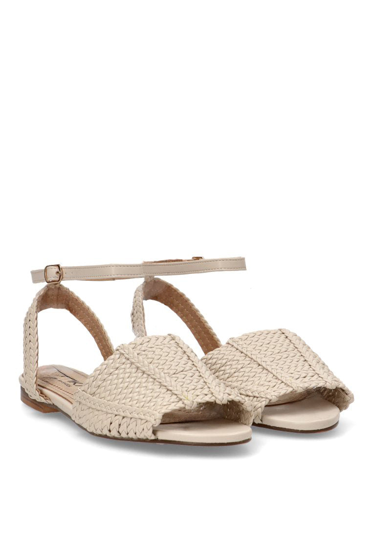SANDALIA PLANA 10018 ETIKA MUJER BEIGE