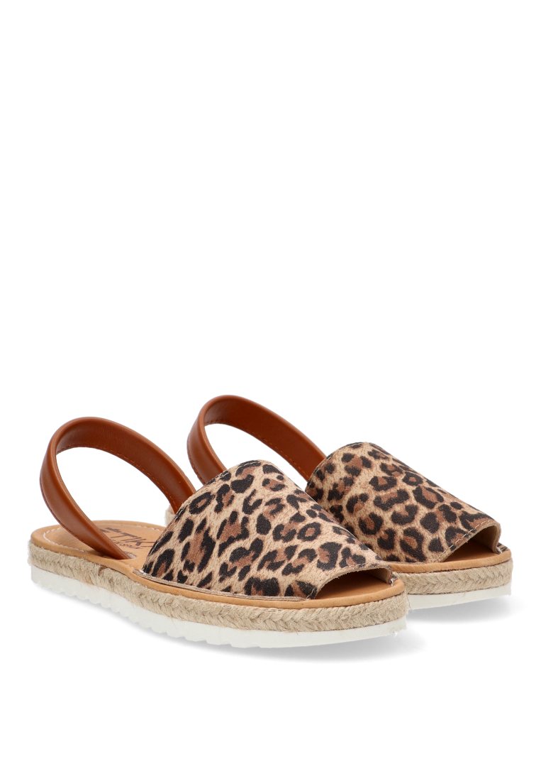MENORQUINA PISO DE ESPARTO CHIARA 10082 ETIKA MUJER LEOPARDO