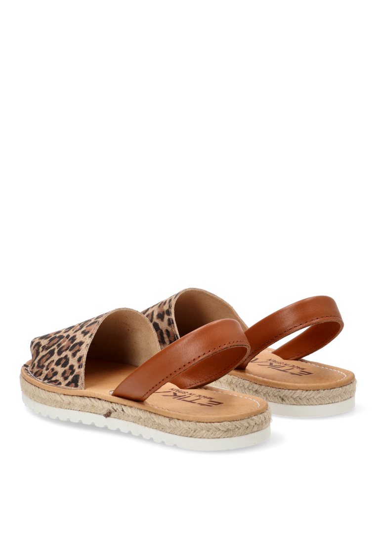 MENORQUINA PISO DE ESPARTO CHIARA 10082 ETIKA MUJER LEOPARDO