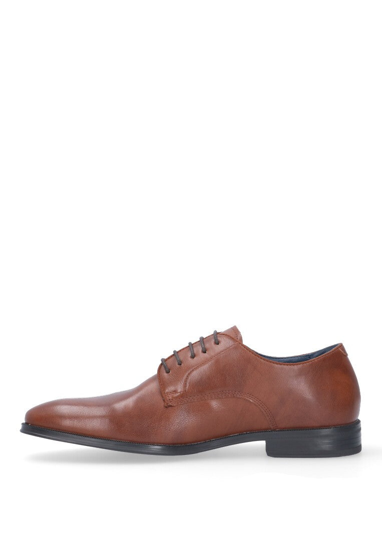 ZAPATO LISO ETIKA MARRoN PLANO ESTILO HOMBRE BERGAMO